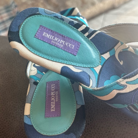 AUTHENTIC Emilio Pucci Kitten Heeled Sandals size 5 - Picture 5 of 5